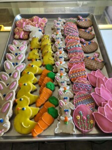 Hop on by for some decorated Easter cookies!