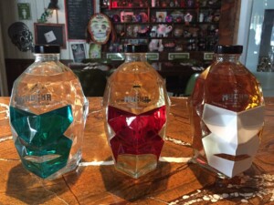 MUCHA LIGA Tequila is here! The bottles represent 3 Luchadores.
